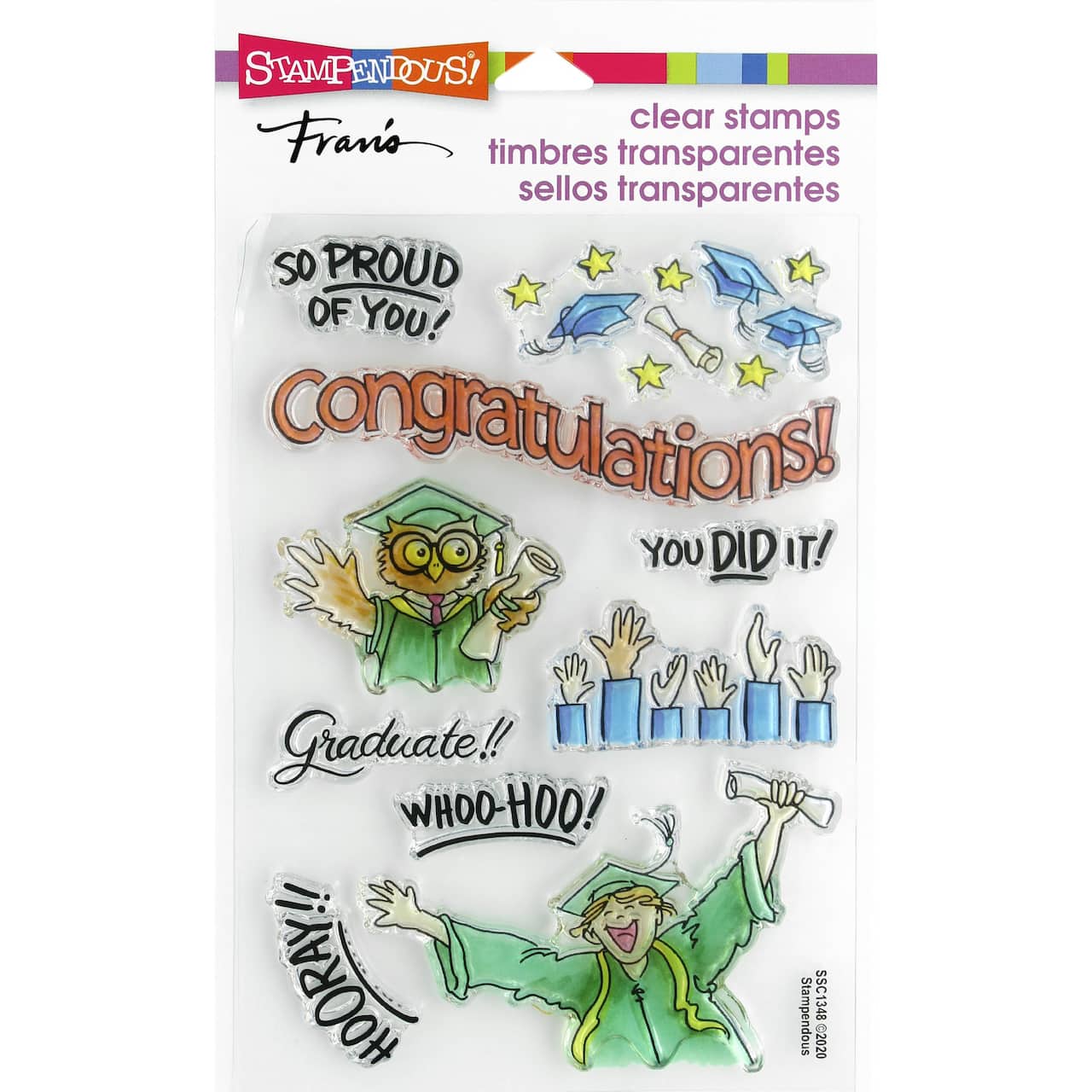 Stampendous&#xAE; Fran&#x27;s Grad Gift Clear Stamp Set